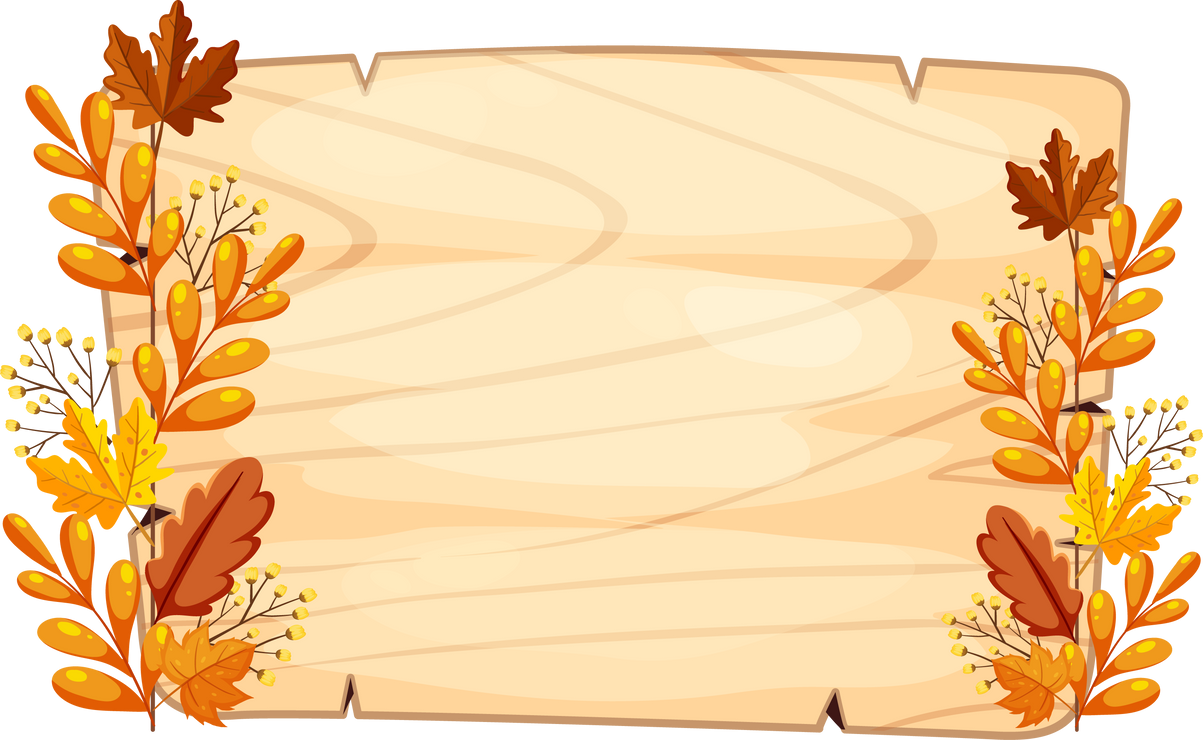 Autumn Wooden Banner Template